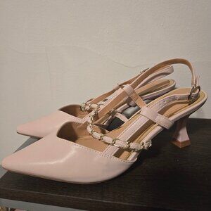 Light Nude-Pink Heels size 6.5 womens